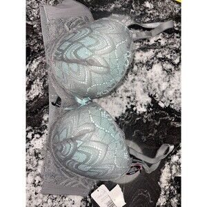 Rene Rolfe - Elegant Gray Lace Bra 36C